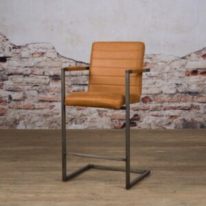 Barstoel met armleuning Rocca cognac