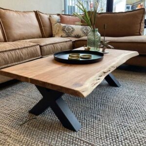 Salontafel Rome Acacia 130x70 cm X-poot