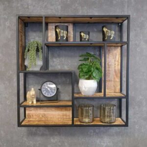 Wandrek Zurich 95 cm vierkant mangohout