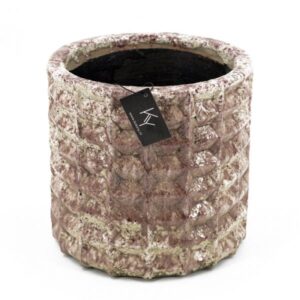 Aardewerk pot oudroze 21x21x19