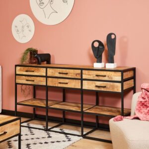 Dressoir Denver mangohout naturel 160cm