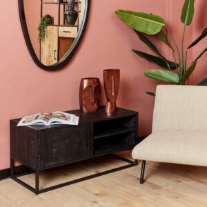 TV meubel Denver mangohout black 100cm