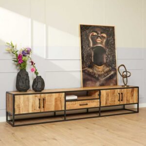 TV meubel Denver mangohout naturel 240cm